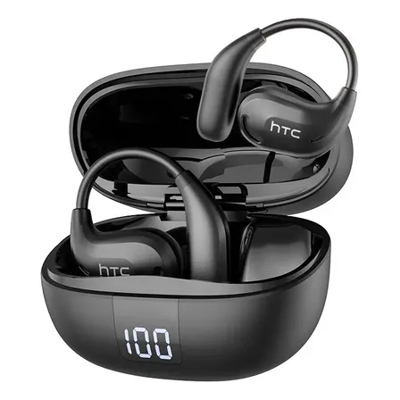 Fones De Ouvido Htc Ne47 Ia Wireless Translator Fones De Ouvido Ipx5 À Prova D'água Bluetooth 6.0 Com Fones De Ouvido Ios E Android Preto