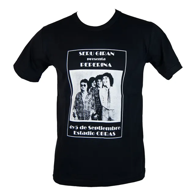 Remera Algodon Seru Giran Presenta Peperina Charly García