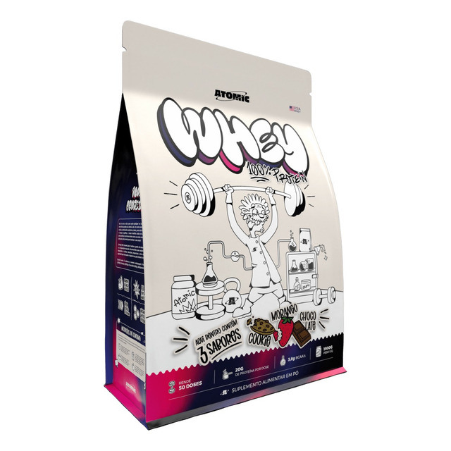 Atomic Labs - Whey 100% - Whey Concentrado 1500g Com 3 Sabores Diferentes: Chocolate - Mor... Atomic Labs - Whey 100% - Whey Concentrado 1500g Com 3 Sabores Diferentes: Chocolate - Mor...