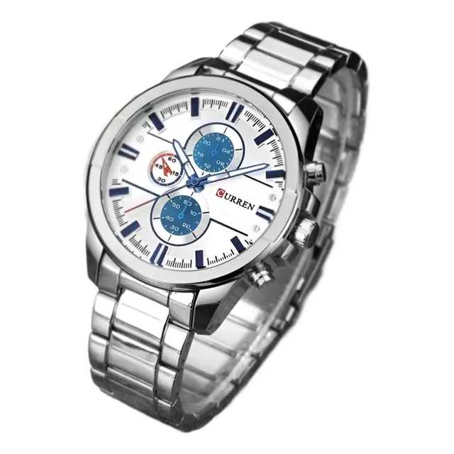 Reloj Masculino Curren 8274 Cronógrafo Cuarzo Pulsera Acero