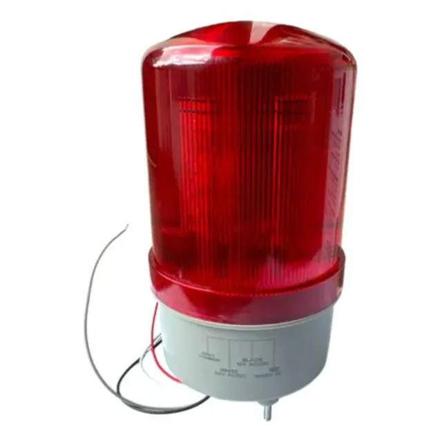 Luz Giroflex Com Sirene Emergência Alerta Vermelho Redondo