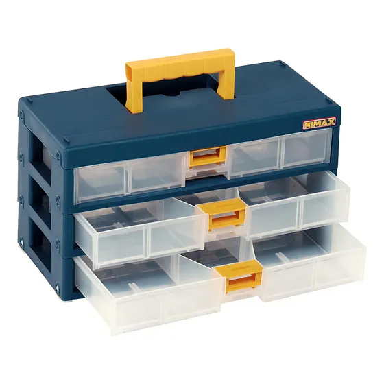Caja Organizadora Modular 3 Niveles 31x14x17 Cms Rimax Color Azul