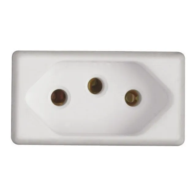 Kit 30 Módulo Tomada Branco + 20 Vermelho 10a 20a Tramontina