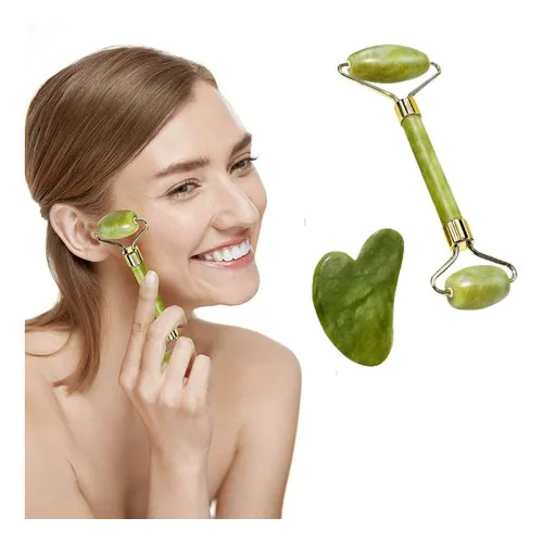 Masajeador facial Roller + Masoterapia antiarrugas Gasha Jade
