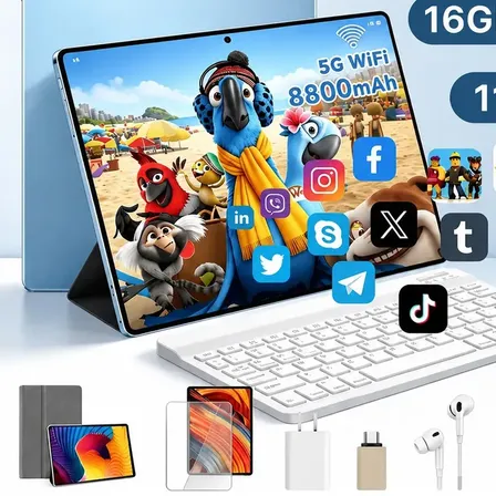 Tablet Android 15 Hancdon Tab Kit Completo Ram 16gb 512gb 11.6'' Hd Tela Apoia Wifi 2,4/4g/5g Dual Sim Bateria 8800mah Com Caneta+teclado E Mouse Profissional Estudo Trabalho Jogos 2 Em 1 Tablets Pc