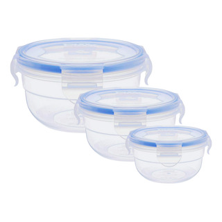 Set Recipientes Redondos Herméticos 1.05/.530/.180 L Set Recipientes Redondos Herméticos 1.05/.530/.180 L