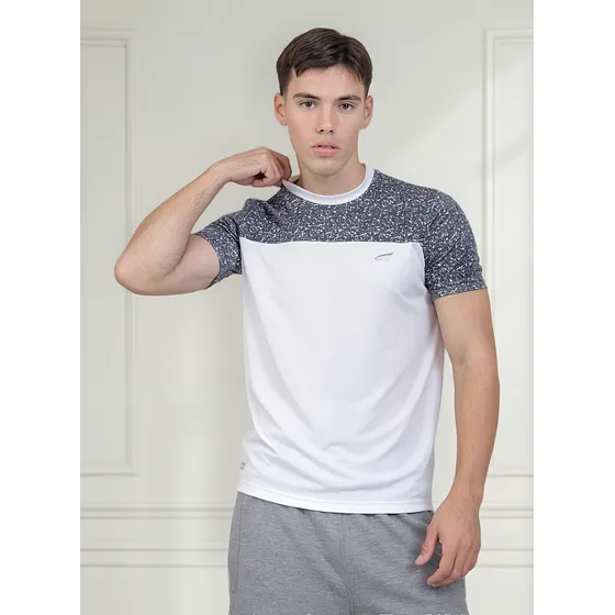 Remera Cameron Deportiva Training Hombre C Recorte Estampada