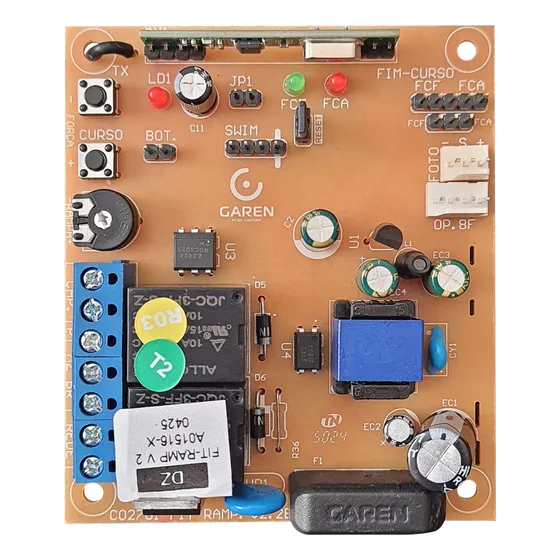 Central Placa Fit Ramp V2.2 Portão Eletrônico Garen A01516-x