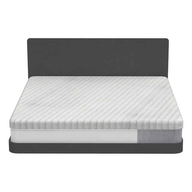 Colchon Zen Queen En Caja Memory Foam Premium 25 Cm Color Blanco