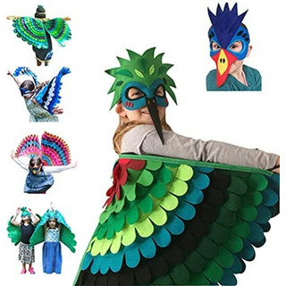 Ropa Colorida De Pájaros Para Niños Con Capa De Alas De Colo Ropa Colorida De Pájaros Para Niños Con Capa De Alas De Colo