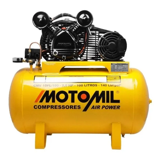 Compressor de ar elétrico Motomil Air Power CMV-10PL/100 100L 2hp 127/220V