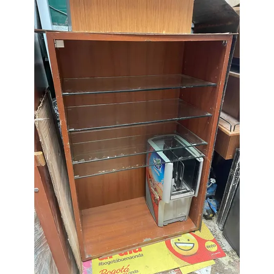 Exhibidor Mostrador Estante Madera Vidrio Enterizo 5/10