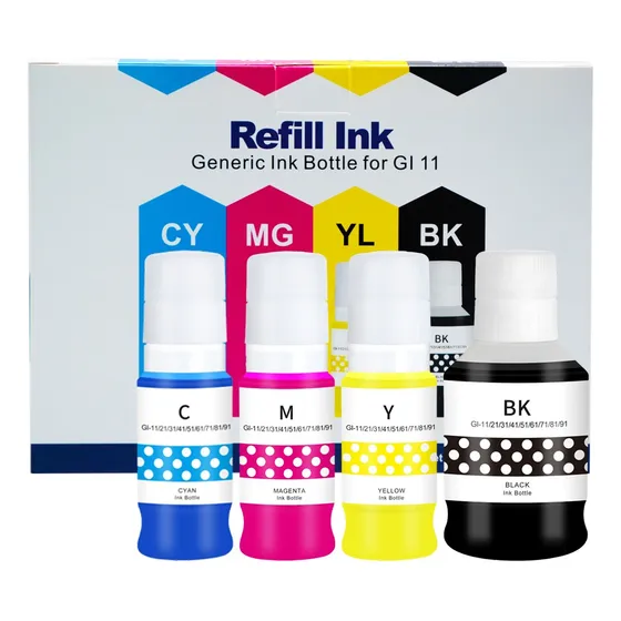 4 Tintas Para Impresoras Canon Gi-11 G11 Pixma G2160 G3160 Tinta Cmyk