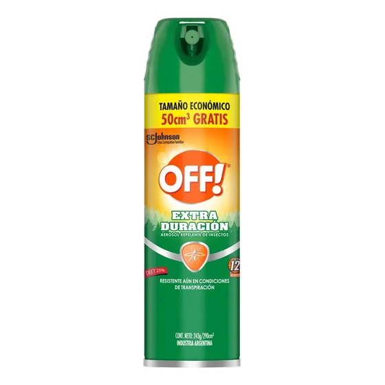 Repelente Off En Aerosol Extra Duracion 290 Ml