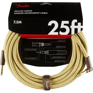 Cabo De Instrumento Fender Deluxe Tweed 7,5 M Angulado Cabo De Instrumento Fender Deluxe Tweed 7,5 M Angulado