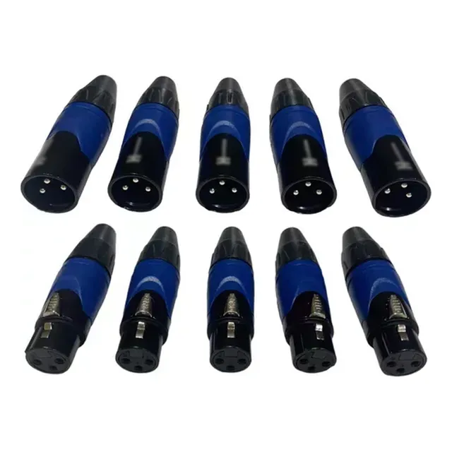 10pcs Conectores Xlr Canon Electrónica Audio Macho Y Hembra