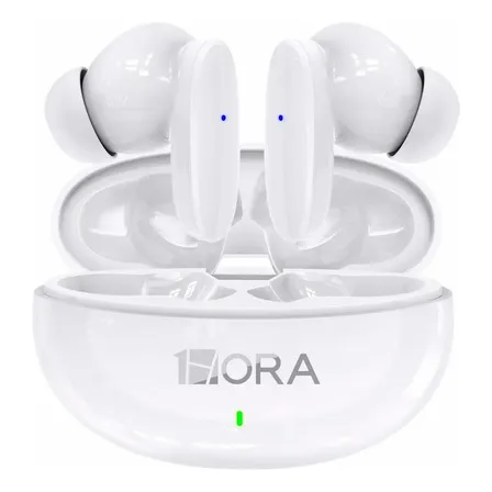 Auriculares In-ear Inalámbricos 1hora Bluetooth Aut205 Aut205n Blanco Con Luz Led