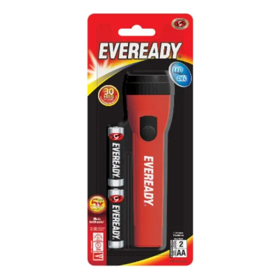Linterna Led Eveready Incluye 2 Pilas Aa Color de la linterna Roja Color de la luz Blanco
