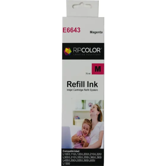 Botella De Tinta Ripcolor E6643 Magenta