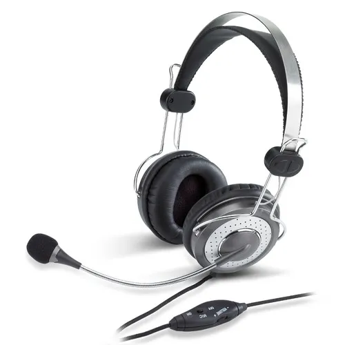 AURICULARES/DIADEMA CON MICROFONO GENIUS HS-04SU COLOR GRIS