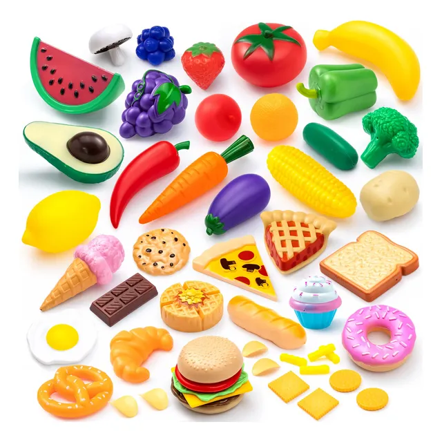 Juguetes Joyin De Plástico Para Niños, Comida Falsa, 50 Piez