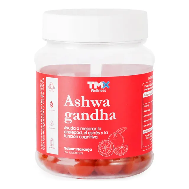 Ashwaganda 70 Gomitas Tmx Wellness - Fisica Sabor Naranja
