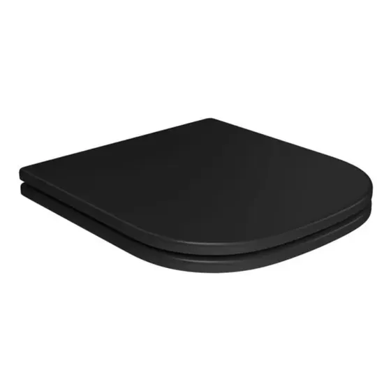 Tapa Inodoro Slow Close Axis Deca Negro Mate Cierre Lento