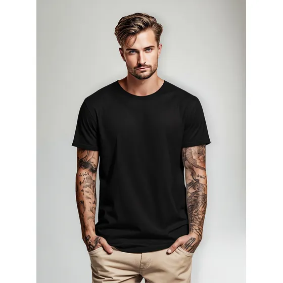 Polera Premium Algodón 100% Manga Corta Basico Estampar 