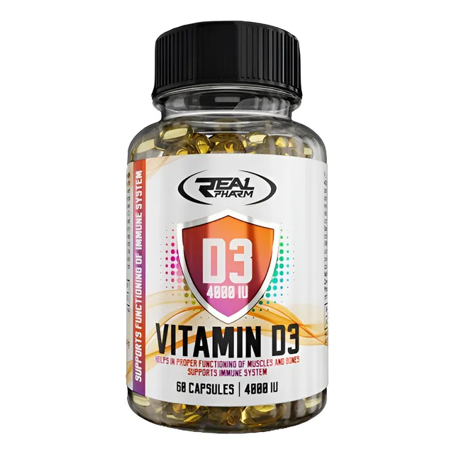 Vitamina D3 60 Softgels 5000 Iu Real Pharm Sabor Sin Sabor