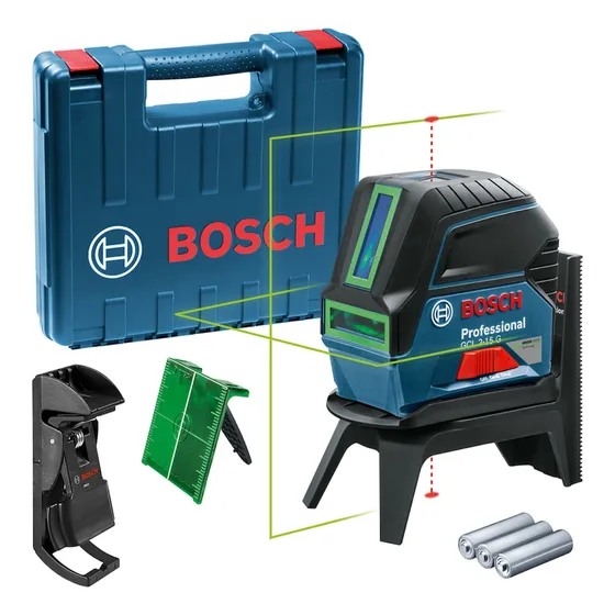 Nivel Láser Verde Combinado Bosch Gcl 2-15 G + Base Rm1