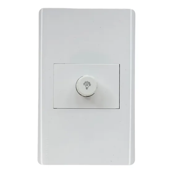 Dimmer Sencillo Para Empotrar Lumistar Linea Elite Blanco