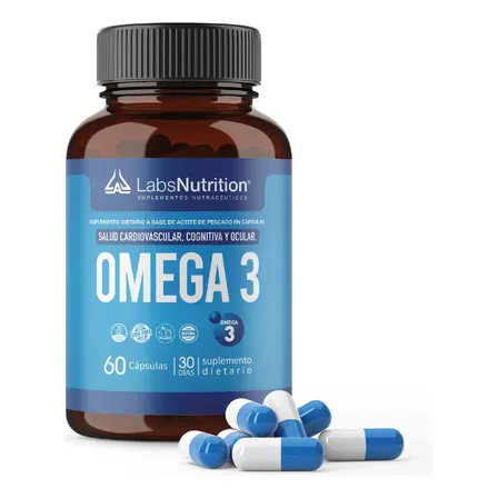 Omega 3 Labs Nutrition Cardiovascular en cápsula Sin sabor de 60 un