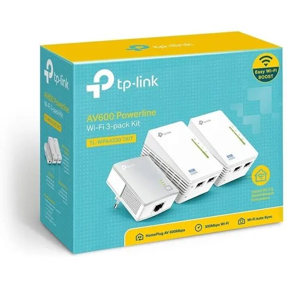 Repetidor Sinal Wi-fi Power Line Tp Link Kit 3 Rede Elétrica