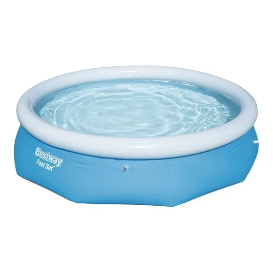 Piscina C/ Borde Inflable Familiar Redonda 3.06mx76cm Niños
