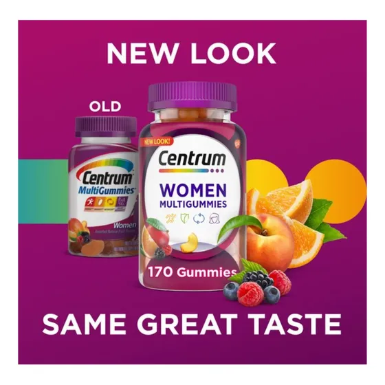 Centrum Suplemento Multivitamínico Para Mujeres 170 Gummies Frutos Rojos