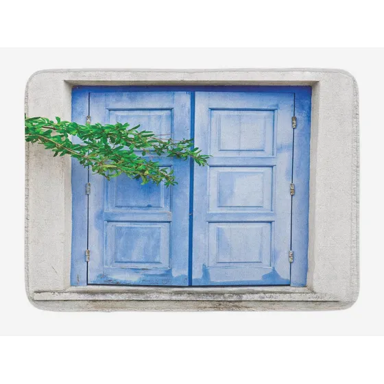 Alfombrilla Baño Campo Lunarable Persiana Ventana Estampado