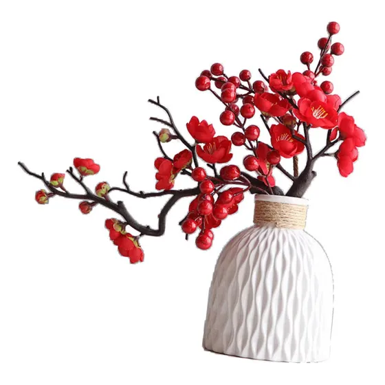 . Flores Artificiales Falsas Con Jarrón, Decoración Moderna