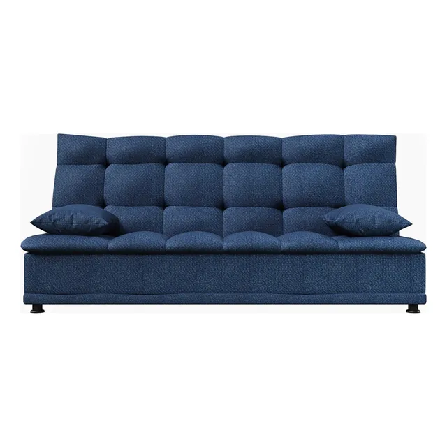 Sofá Cama Reclinable Color Azul Marino Sillón Sala Moderna
