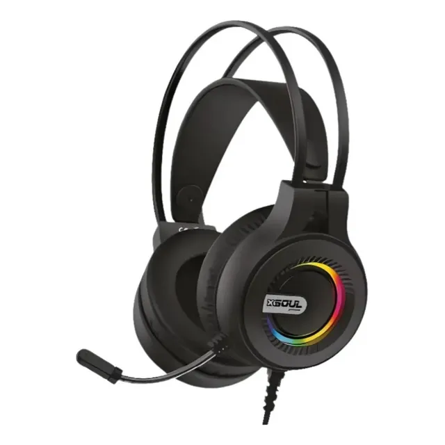 Auricular Gamer Soul Vincha 3.5 Xh250 Rgb C/mic Color Negro