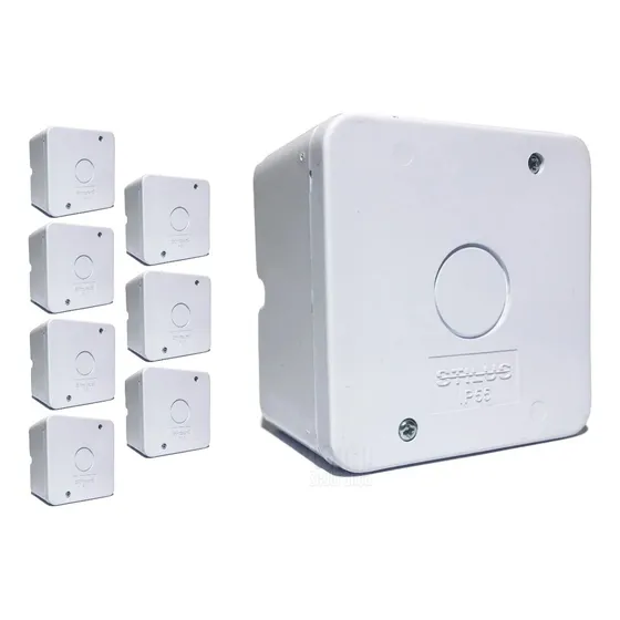 8x Caixa Protetora De Plug Para Câmeras Cftv Interno Externo