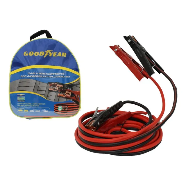 Kit Cables Auxiliares P/vehículos 600amp 6mts Goodyear 
