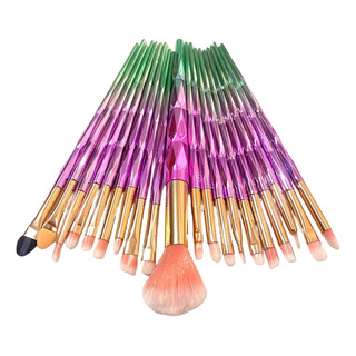 Set 20 Brochas Ojos Unicornio Diamante Sirena Kit Pinceles Set 20 Brochas Ojos Unicornio Diamante Sirena Kit Pinceles