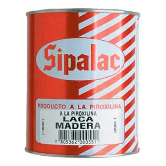 Laca Madera A La Piroxilina Sipa Brillante 1/4 Galón Color Incoloro