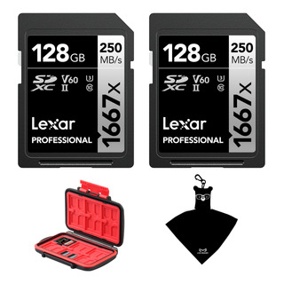Lexar Tarjeta De Memoria Sdxc Uhs-ii, U3, V60, 128gb, 2pzas Lexar Tarjeta De Memoria Sdxc Uhs-ii, U3, V60, 128gb, 2pzas