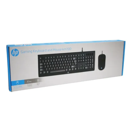 Kit Combo Teclado Y Mouse Usb Alámbrico Hp Km100
