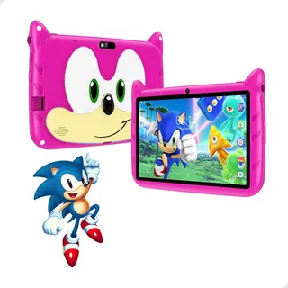 Tablet Kids Infantil Sonic Menino Menina Smart Para Crianças Cor Rosa-chiclete Tablet Kids Infantil Sonic Menino Menina Smart Para Crianças Cor Rosa-chiclete