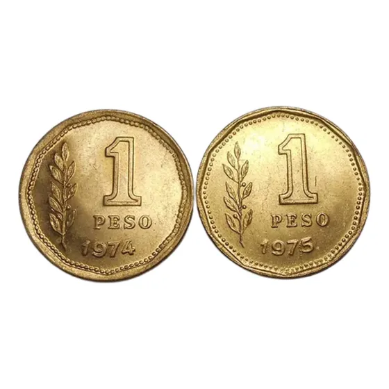 Argentina Lote 1 Peso 1974 / 1975 - Sin Circular !!!!