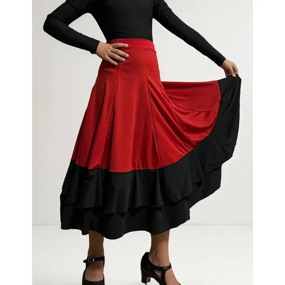 Pollera Falda Baile Flamenco Niñas La Mejor Calidad
