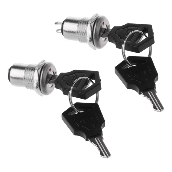 Switch Con Llave 127V, 0.5a / 127V, 1a X 2 Piezas