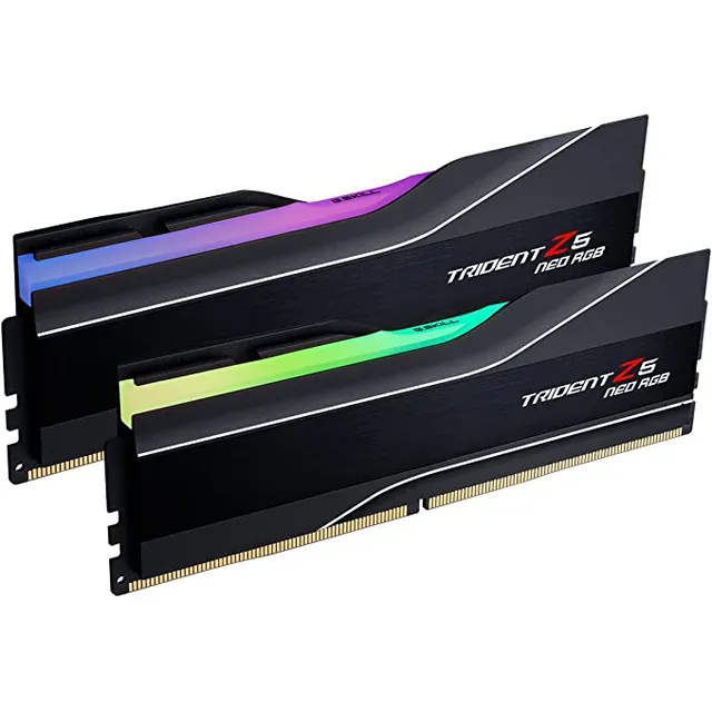 Memoria RAM Trident Z5 NEO RGB gamer color negro 64GB 2 G.Skill F5-6000J3040G32GX2-TZ5NR